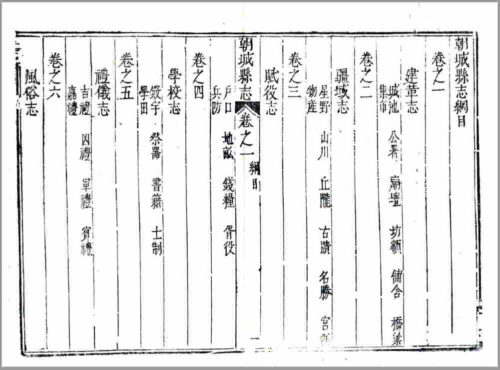 朝城县志（康熙）清代康熙年间山东省朝城镇地方志文献资料古籍PDF电子版下载