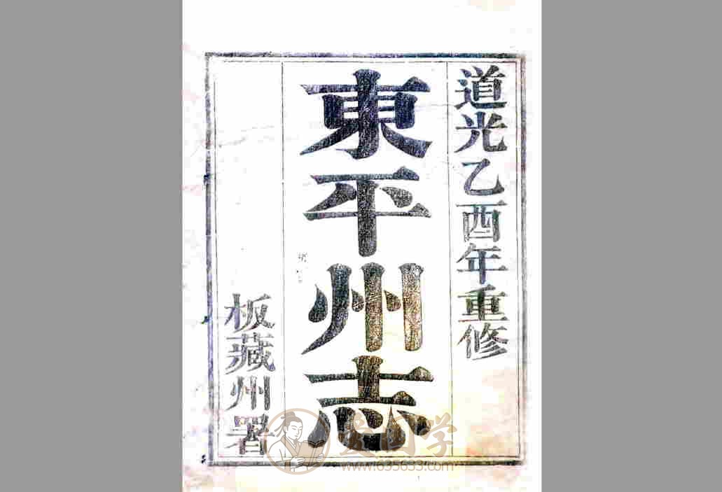 东平州志（道光）清代道光年间山东省东平县地方志文献资料古籍PDF电子版下载
