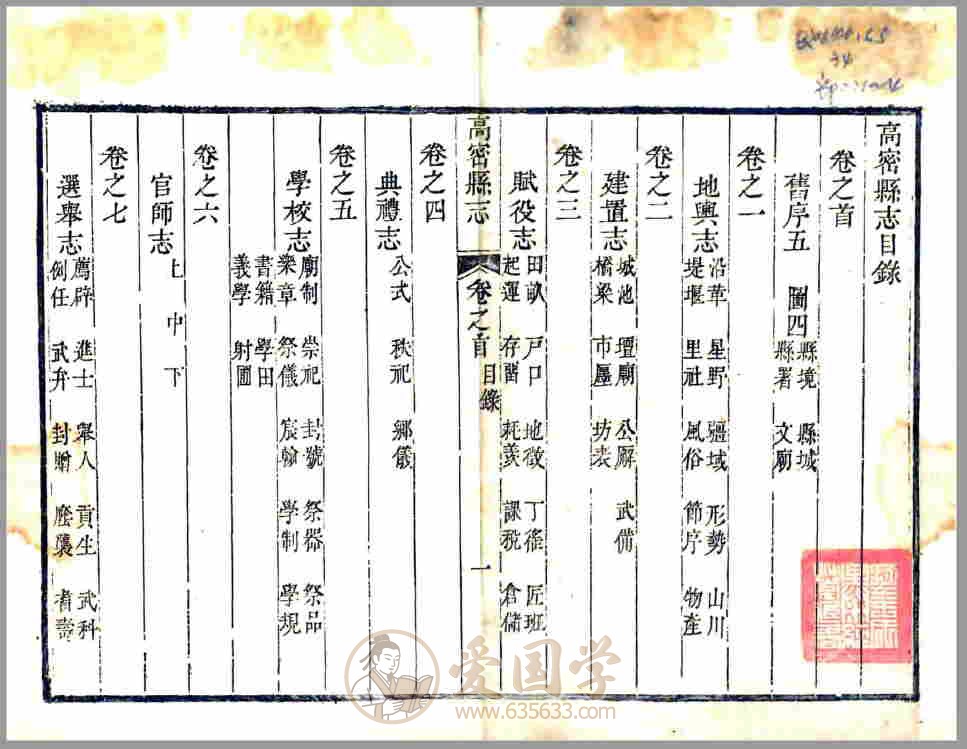 高密县志 清代乾隆年间山东省高密市地方志文献资料古籍PDF电子版下载